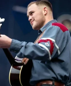Zach Bryan Cotton Red And Blue Shirt