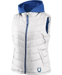 Zachary Indianapolis Colts Puffer Hooded Vest