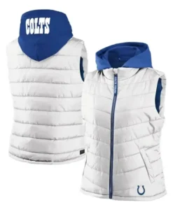 Zachary Indianapolis Colts Puffer Hooded Vest