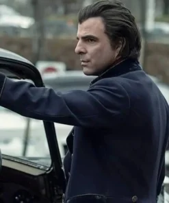 Zachary Quinto TV Series NOS4A2 Charlie Manx Trench Wool Black Coat