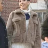 Zión Moreno Gossip Girl Faux Fur Jacket