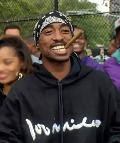 2pac Above The Rim 100 Miles Black Hoodie