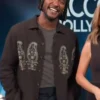 Access Hollywood Scott Evans Embroidered Brown Jacket