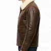 B-3 AN-J-4 Brown Sheepskin Leather Jacket Men