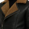 B-3 Anderson Black Sheepskin Shearling Leather Jacket Men