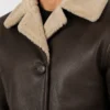 B-3 Aviator Dark Brown Fur Aviator Leather Jacket