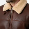 B-3 Aviator Shearling Brown Leather Jacket