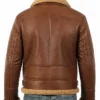B-3 Aviator Shearling Fur Brown Leather Jacket