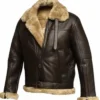 B-3 Aviator Shearling Fur Brown Leather Jacket