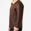 B-3 Aviator Shearling Leather Brown Jacket