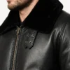 B-3 Black Leather Jacket Men