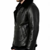 B-3 Black Leather Jacket Mens