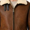 B-3 Brown Shearling Aviator Leather Jacket
