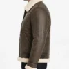 B-3 Brown Vintage Shearling Sheepskin Leather Jacket