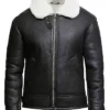 B-3 Flying Aviator Shearling Fur Sheepskin Leather Jacket