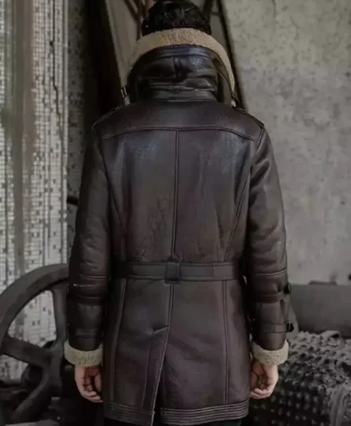 B-3 Shearling Fur Leather Coat
