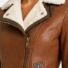 B-3 Shearling Fur Leather Jacket Women