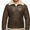B-3 Sheepskin Flying Leather Brown Jacket