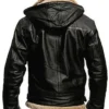 B-3 Sheepskin Leather Hooded Jacket