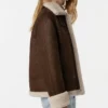 B-3 Sheepskin Shearling Leather Dark Brown Jacket