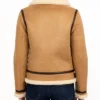 B-3 Tan Suede Leather Jacket For Womens