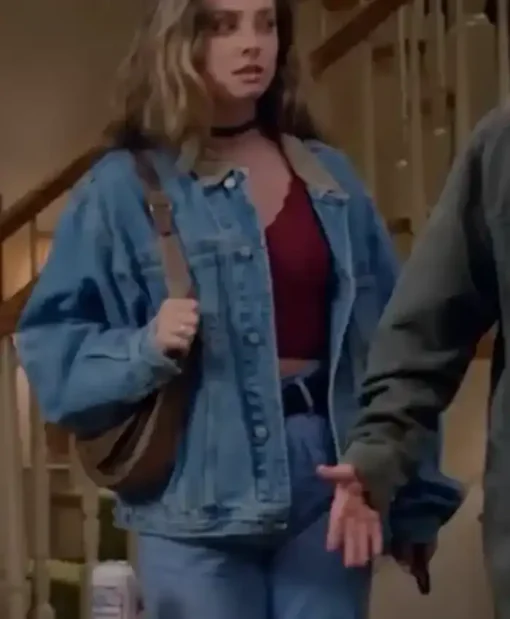 Blaire TV Series Ted 2024 Giorgia Whigham Blue Trucker Denim Jacket
