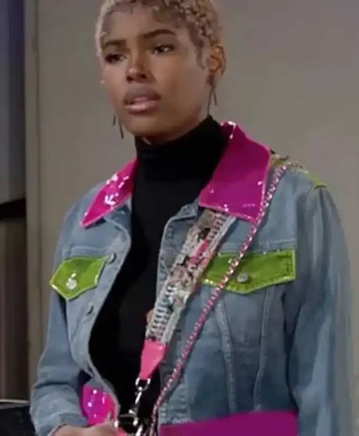 Bold and The Beautiful Paris Buckingham Denim Blue Jacket