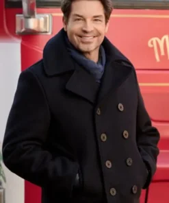 Brennan Elliott Movie Ms. Christmas Comes To Town 2023 Brennan Elliott Black Coat