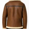 Brown B-3 Shearling Aviator Leather Jacket