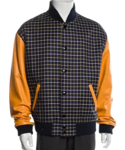 Buy Access Hollywood Mart J. Blige Checkered Letterman Varsity Jacket For Men And Women