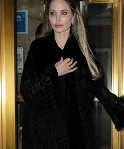 Buy Angelina Jolie Dinner in NYC Black Velvet Jacket For Unisex