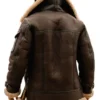 Buy B-3 Aviator Brown Leather Shearling Fur Jacket For Men And Women