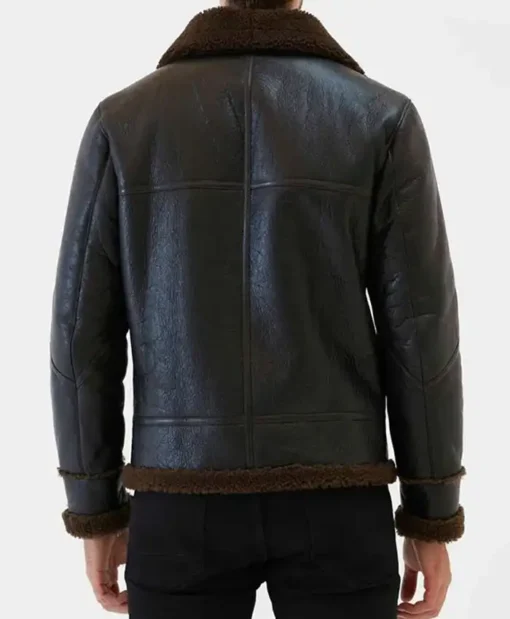 Buy B-3 Aviator Tobacco Brown Leather Shearling Fur Jacket For Men And Women