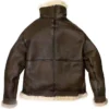 Buy B-3 Black Aviator Shearling Fur Sheepskin Leather Jacket For Men And Women