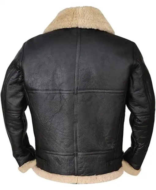 Buy B-3 Black Shearling Fur Sheepskin Leather Jacket For Men And Women