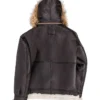 Buy B-3 Brown Sheepskin Leather Hooded Jacket For Men And Women