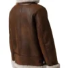 Buy B-3 Sheepskin Shearling Dark Brown Leather Jacket For Men And Women