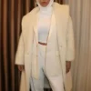 Buy Beyoncé Cream Color Teddy Button Coat For Sale