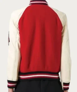 Buy Coach Red And Off-White Letterman Varsity Jacket For Men And Women