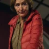 Buy Fiona Shaw Bad Sisters Season 02 Red Puffer Hooded Jacket For Unisex
