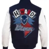 Buy Howard University Homecoming Navy Blue And White Varsity Jacket For Unisex