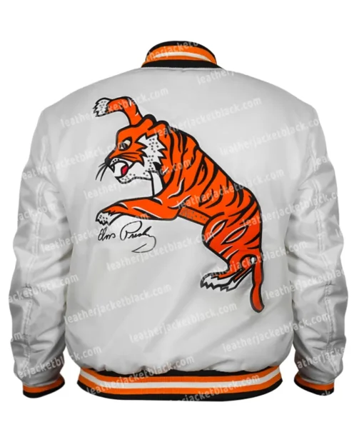 Buy Now Elvis Presley Tiger White Vintage Bomber Jacket For Unisex