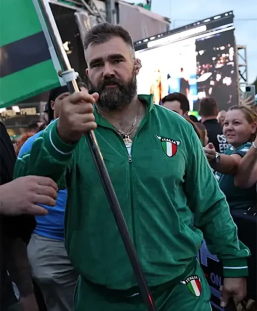 Buy Now Jason Kelce Italia Green Velvet Tracksuit For Men And Women