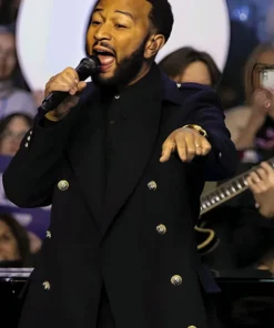 Buy Now John Legend Harris Walz Campaign Rally Black Coat For Men And Women