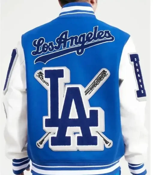 Buy Now Mash Up LA Dodgers Blue And White Letterman Varsity Jacket For Unisex