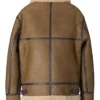 Buy Now Mens Brown B-3 Shearling Fur Sheepskin Leather Jacket For Unisex
