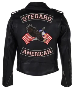 Buy Now Stegaro Black Biker Leather Jacket For Men And Women