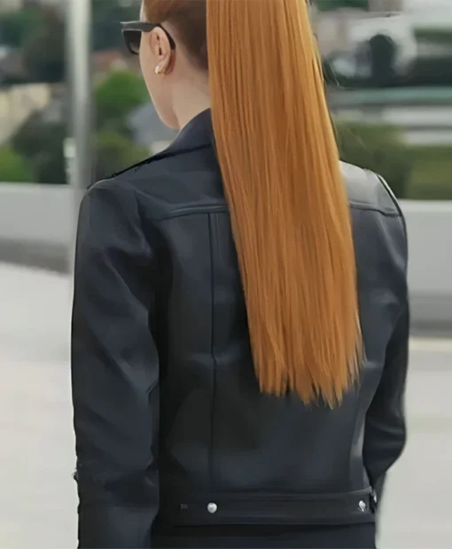Buy Sarah Stern TV-Series La Maison 2024 Lucy Corsini Leather Black Jacket For Unisex