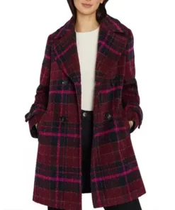 Buy Stana Katic Murder In A Small Town Season 01 Zoe Strachan Plaid Coat For Unisex