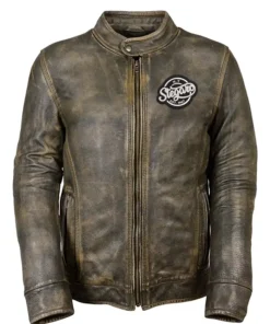 Buy Stegaro Pride District Brown Leather Jacket For Men And Women